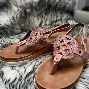 Tahari Pink and Brown Kids Sandals